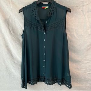 ModCloth Fervour Crochet Trim Tank Tunic